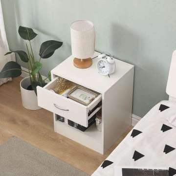 Wood Nightstands Dresser Bedside Table Minimalist Bedroom