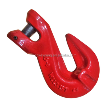 G80 Red Forged Clevis Grab Hook for Chain Lifting