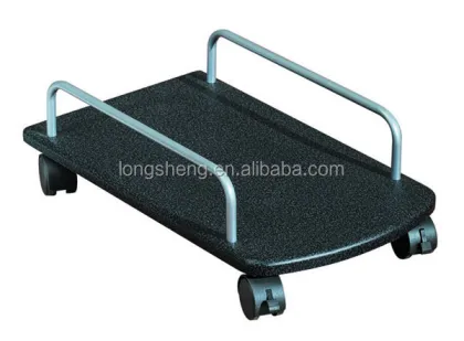 Computer Desk Mobile Wood CPU Holder Under Desk