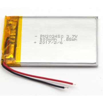 Appareil-photo de double voiture de batterie de 3.7v 500mAh LiPo (LP2X3T6)