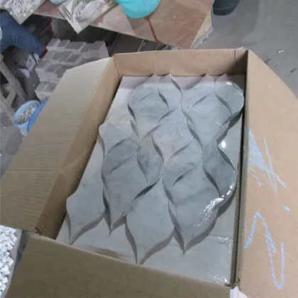 White Marble Leaf Mosaic Backgrounds