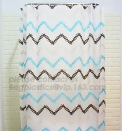 Plastic Waterproof Transparent Shower Curtain Bathroom Curtain Home Decoration With 12pcs Hooks, Shower Curtain Liner