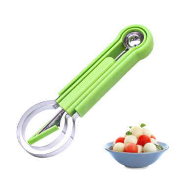 Complete Fruit Preparation Tool Set: 4-in-1 Stainless Steel Melon Baller, Ice Cream Scoop, and Seed Remover
