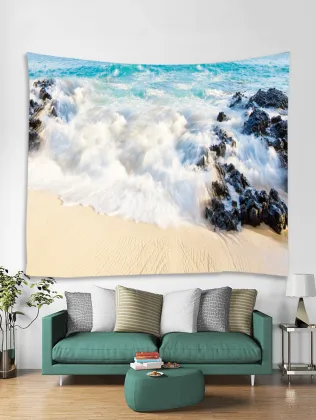 Tapestry Wall Hanging Ocean Beach Sea Series Tapestry Great Wave Reef Tapestry for Bedroom Home Dorm Decor