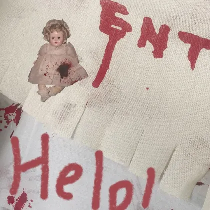 Halloween Banner Bloody Cloth