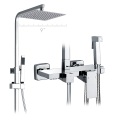 Zinc Bath And Shower Hot Cold Water Mixer Panel Faucet Brass Bathroom Taps Shower Set System