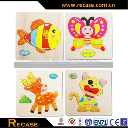 Animal 3d Wood Jigsaw Puzzle Wooden Teaching and Learning Animal Jigsaw