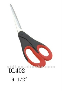 9 1/2 inch rubber and plastic handle kitchen scissors