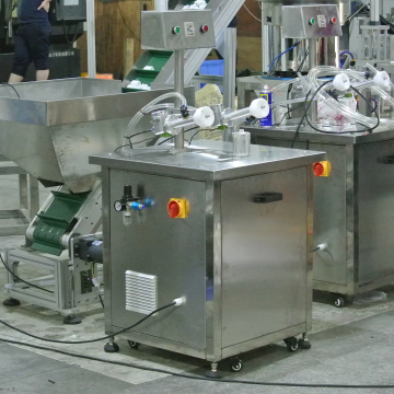 Macchina per risciacquo in bottiglia a due teste semi-auto per barattoli e bottiglie di salsa di miele