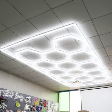 Hexagon LED Lights for Garage Ceiling - Honeycomb LED Detailing Lamp