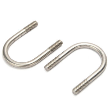 Custom DIN 3570 Type U-Bolt in 304 Stainless Steel: Bending and Furniture Hardware with 2 Nuts - U-Shaped Bolts