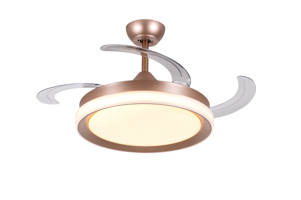 Gold Ceiling Fan with Light