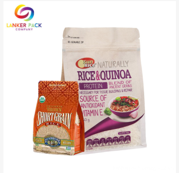 Bolsas de papel de arroz con cremallera estándar