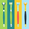 Pet üç başlı diş fırçası ağız bakım ürünleri