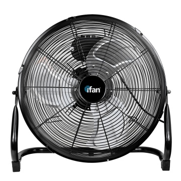 16-20 Inch Industrial High-Speed Cooling All-Metal Solar-Powered Electric Floor Fan with 130-Degree Tilt