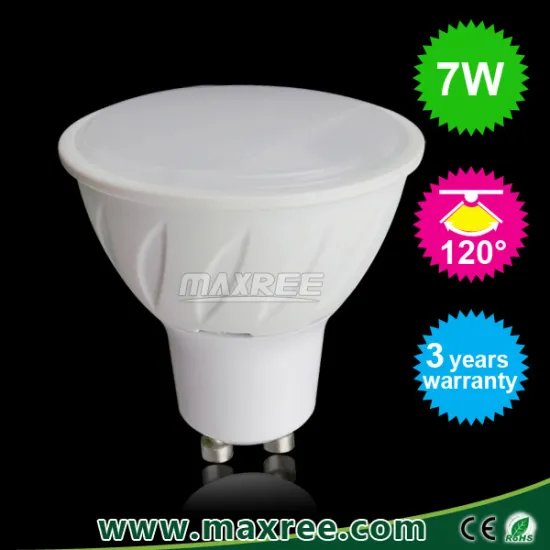 Goog price 7W led spotlight bulb, 120 degree beam angle ce rohs gu10 led spotlight