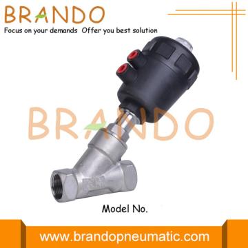 1'' DN25 PN25 Pneumatic Thread Angle Seat Valve