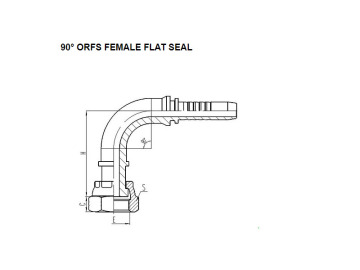 90 Elbow ORFS Female Flat Seal 24291