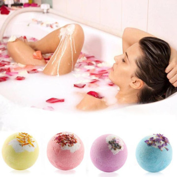 4pcs Handmade Bath Sea Salt Bath Ball Bombs Essential Oil Aromatherapy Type Deep Body Cleaner SPA Natural Stress Relief Bubble