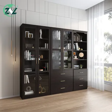 Wooden Bookcase Multifunctional Bookshelf Dsplay MDF Cabinet