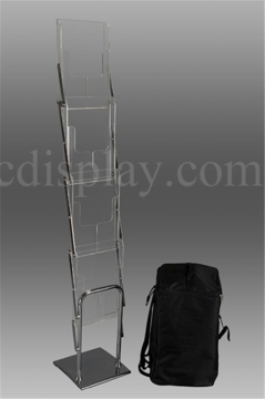 Aluminum folding acrylic brochure stand equipment