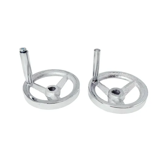Factory Direct Chrome Three-Spoke Mechanical Handwheels for Industrial Use