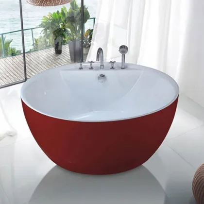 Popular Fiber glass love shaped bathtub hot tub