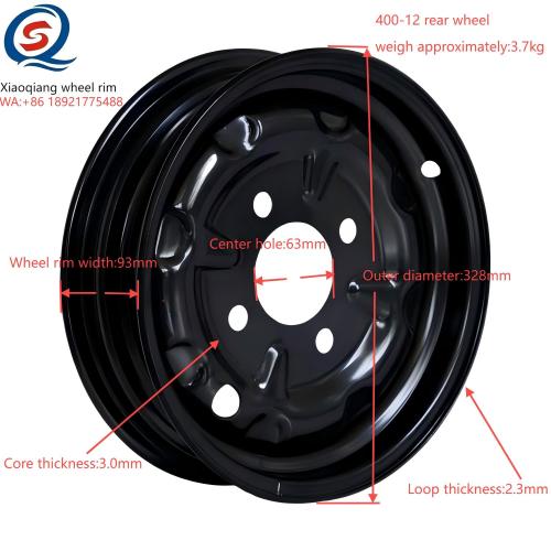 Cordillete de rueda trasera eficiente de 328 mm para un funcionamiento suave