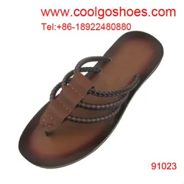 special upper brush design men slippers