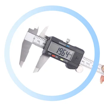 Professional Digital Caliper: Accurate 0-200mm Measurement with Fractional and Metric Readouts, Complete with Calibration Certificate