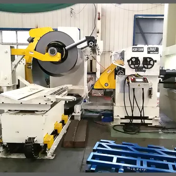 3-in-1 Metal Coil Feeding Line: Hydraulic Uncoiler, Leveler Straightener, and Roller Servo Feeder for Sheet Metal Stamping