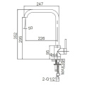 Einzelhebelküchenmixer Messing gemacht