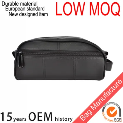 2016 Tredy travel mens leather hanging toiletry bag for cosmetics