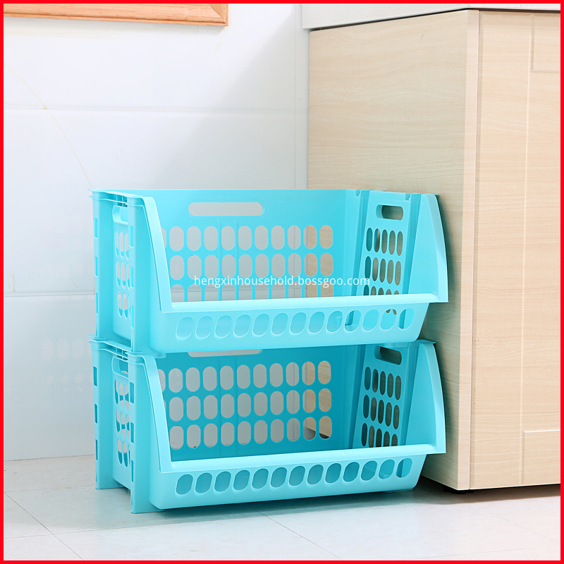 japanese plastic kitchen storage basket rack