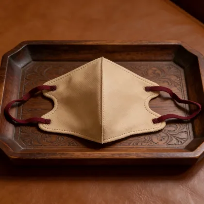 Camel Pink Fold Face Mask
