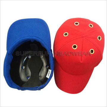 safety baseball caps with plastic helmet inside
