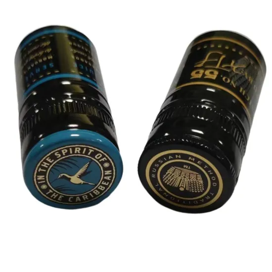 Offset printing aluminum wine closures