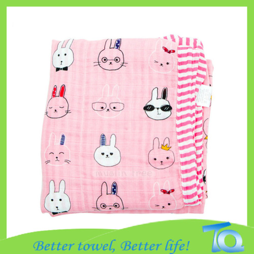 Colorful Reversible Muslin Cotton Baby Swaddle Blanket