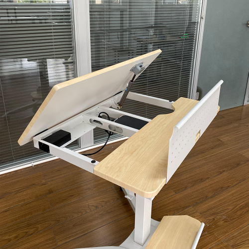 Automatic Height Adjustable Small Sit Stand Mobile Desk