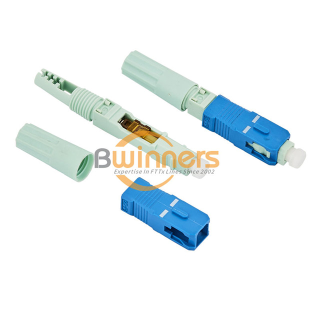 SC UPC SM Blue Connector Ftth