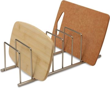 Pot Pan Lid Holder Rack - Kitchen Dish Plate Storage Organizer Drying Rack
