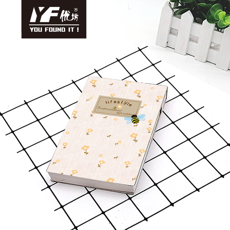 Benutzerdefinierte Blumenstil Hardcover Memo Pad Notebook tragbares Notizbuch und Tagebuch