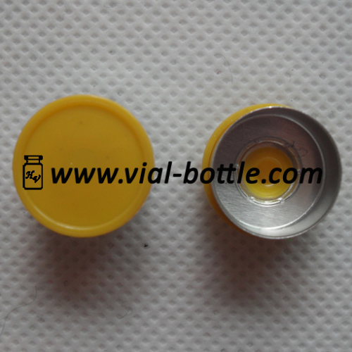 Yellow Flip off Seals for Pharmaceutical Packaging (13MM / HVFT007)