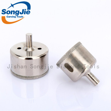 Vacuum Brazed Diamond Core Drill Bit Set for Dry and Wet Grinding: Drills Granite, Marble, Ceramic, and Tile