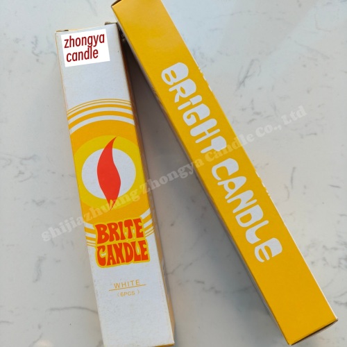 wholesale gift and craft white candle Yellow Box