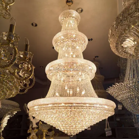 Custom Empire Basket Crystal Chandelier Lighting