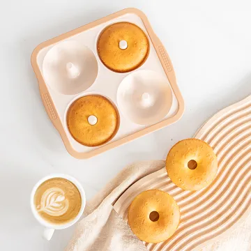 Large Silicone Doughnut Pan: Non-Stick, Heat Resistant, BPA-Free for Donuts, Cakes, Biscuits, and Bagels