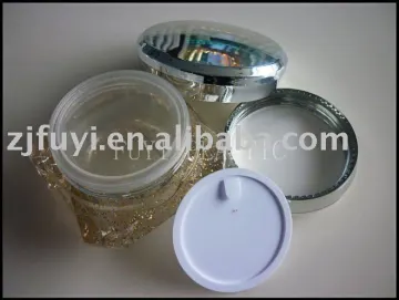 diamond plastic cream jar for cosmetics