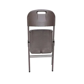 Outdoor Folding Rattan and Plastic Chairs for Weddings, Parties, Events, and Camping