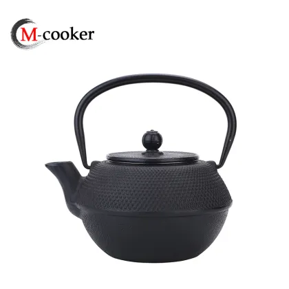 2023 Chinese Style Enamel Cast Iron Red Tea Kettle Teapot Sets